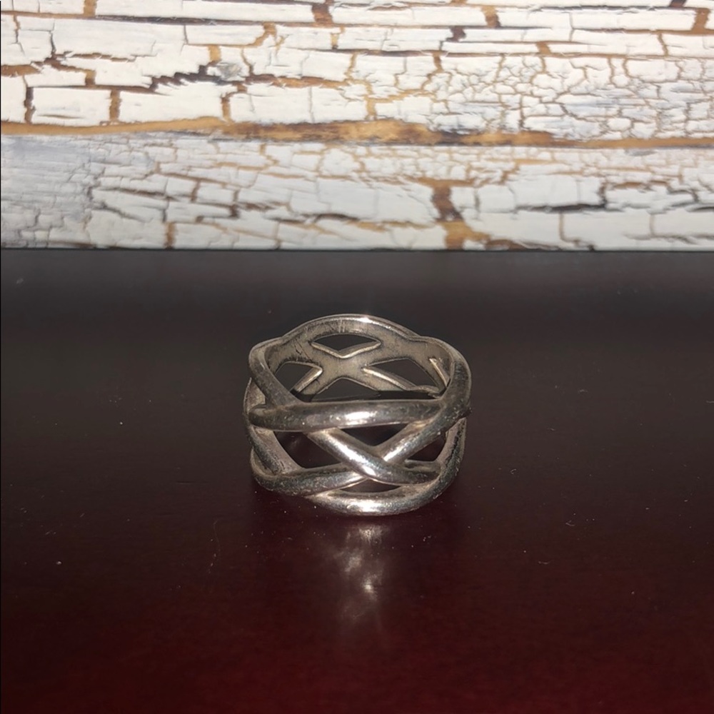 Tiffany & Co. Sterling Silver Celtic Knot Ring 7.5